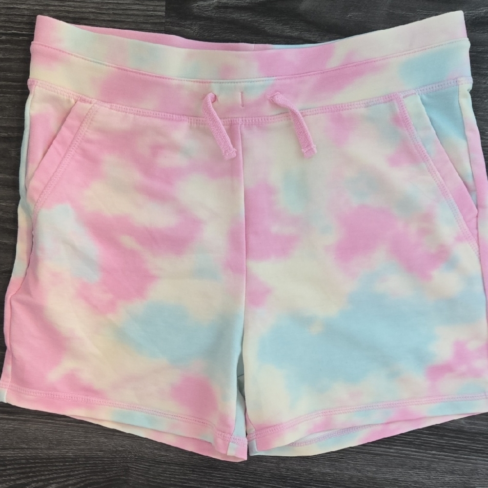 32 Degrees Kids Tie-Dye Pink and Blue Skorts